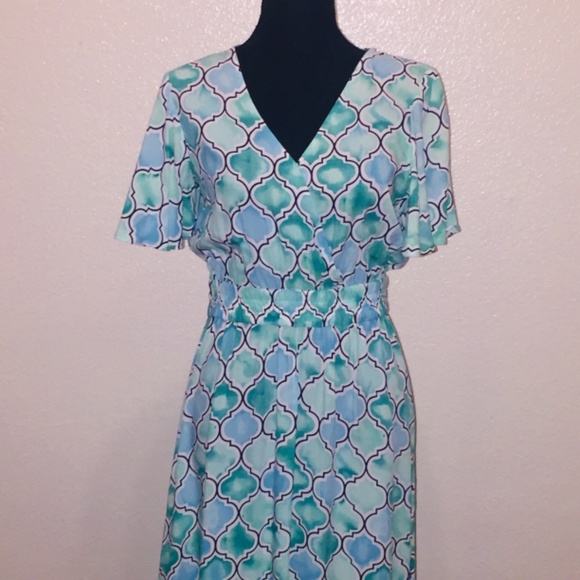 Tommy Bahama Mumbai medallion maxi dress and dusty teal - Picture 4 of 12